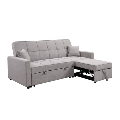 Roomfitters 83 Oversized Upholstered Sofa Bed with Pull-Out Couch Bed & Adjustable Backrest, 3-Seater Convertible Sleeper Sofa