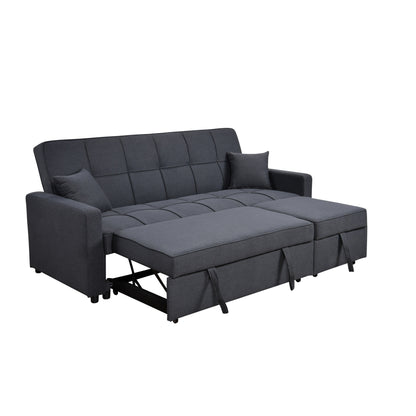 Roomfitters 83 Oversized Upholstered Sofa Bed with Pull-Out Couch Bed & Adjustable Backrest, 3-Seater Convertible Sleeper Sofa
