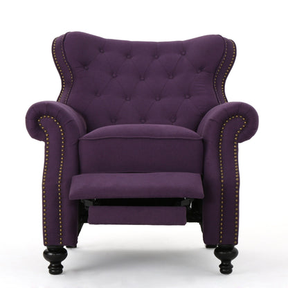 Roomfitters Accented Push Back Recliner Chair with Rolled Arms, Enjoy Cocooning Comfort