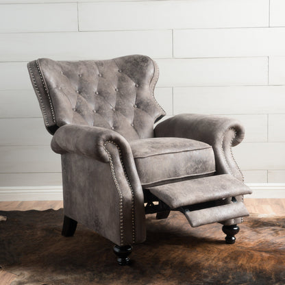 Roomfitters Accented Push Back Recliner Chair with Rolled Arms, Enjoy Cocooning Comfort