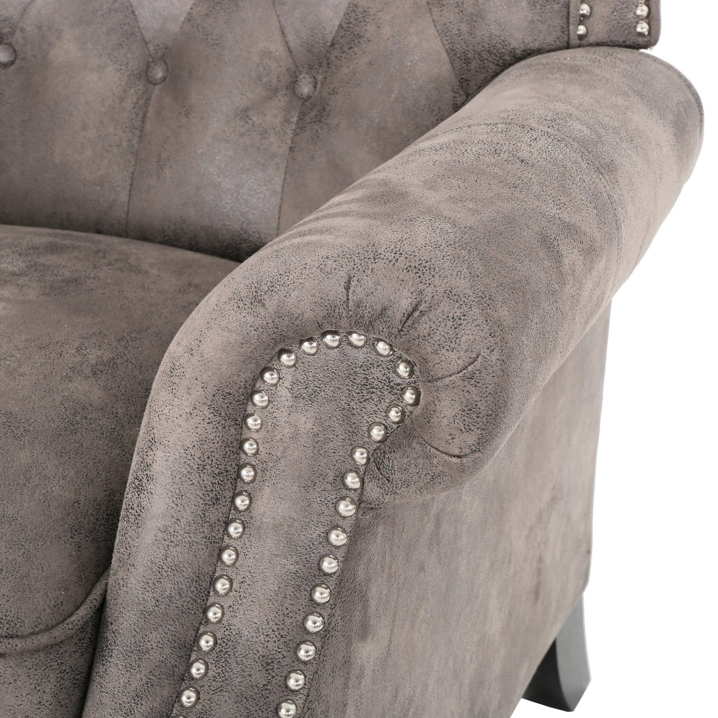Roomfitters Accented Push Back Recliner Chair with Rolled Arms, Enjoy Cocooning Comfort