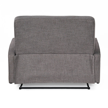Roomfitters Button-Tufted Upholstered Loveseat with Comfortable Cushions for Living Room or Bedroom, Grey