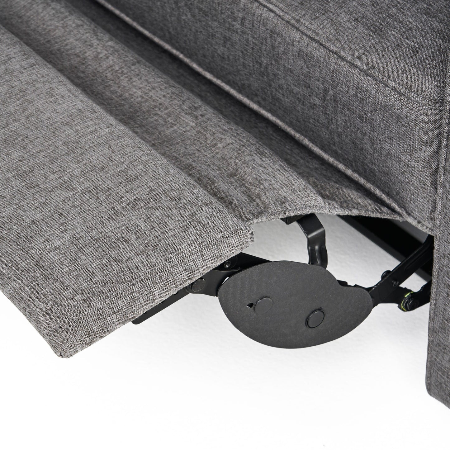 Roomfitters Button-Tufted Upholstered Loveseat with Comfortable Cushions for Living Room or Bedroom, Grey