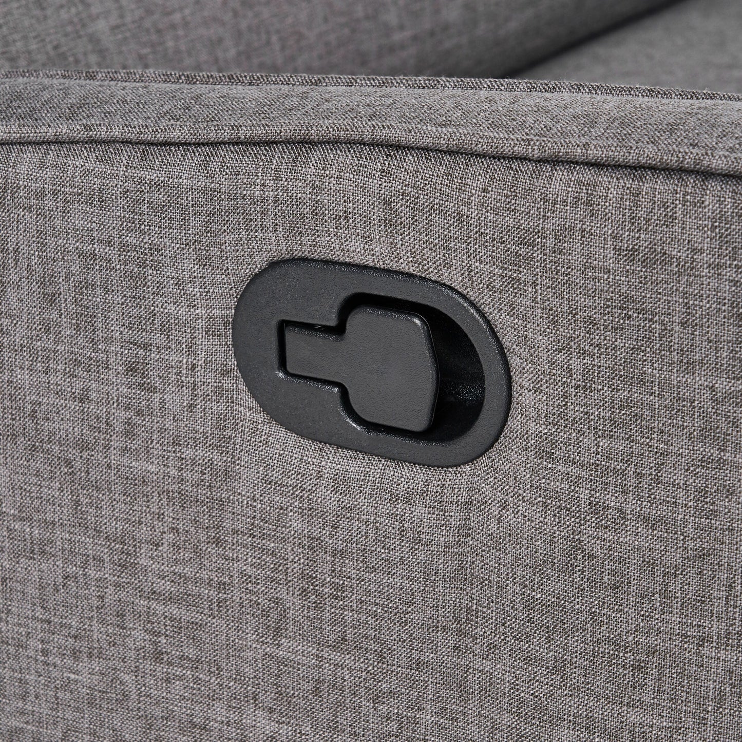 Roomfitters Button-Tufted Upholstered Loveseat with Comfortable Cushions for Living Room or Bedroom, Grey