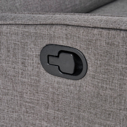 Roomfitters Button-Tufted Upholstered Loveseat with Comfortable Cushions for Living Room or Bedroom, Grey