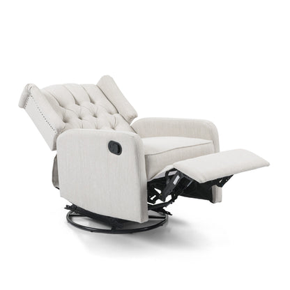 Roomfitters Classic Design, Manual Recliner Chair with 360-Degree Swivel, Relaxing Lounge Chair for Living Room