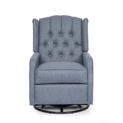 Roomfitters Classic Design, Manual Recliner Chair with 360-Degree Swivel, Relaxing Lounge Chair for Living Room