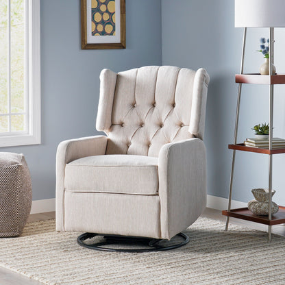 Roomfitters Classic Design, Manual Recliner Chair with 360-Degree Swivel, Relaxing Lounge Chair for Living Room