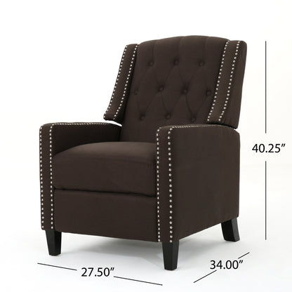 Roomfitters Classic Fabric Push Back Chair, Elegant Recliner for Living Room, Bedroom