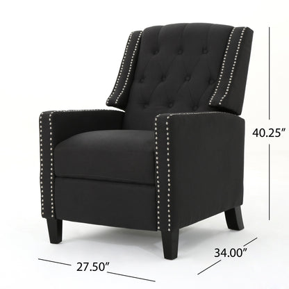 Roomfitters Classic Fabric Push Back Chair, Elegant Recliner for Living Room, Bedroom