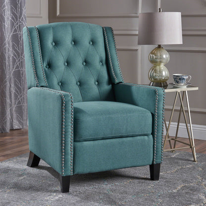 Roomfitters Classic Fabric Push Back Chair, Elegant Recliner for Living Room, Bedroom