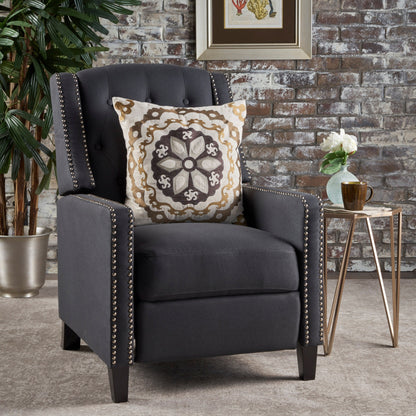 Roomfitters Classic Fabric Push Back Chair, Elegant Recliner for Living Room, Bedroom
