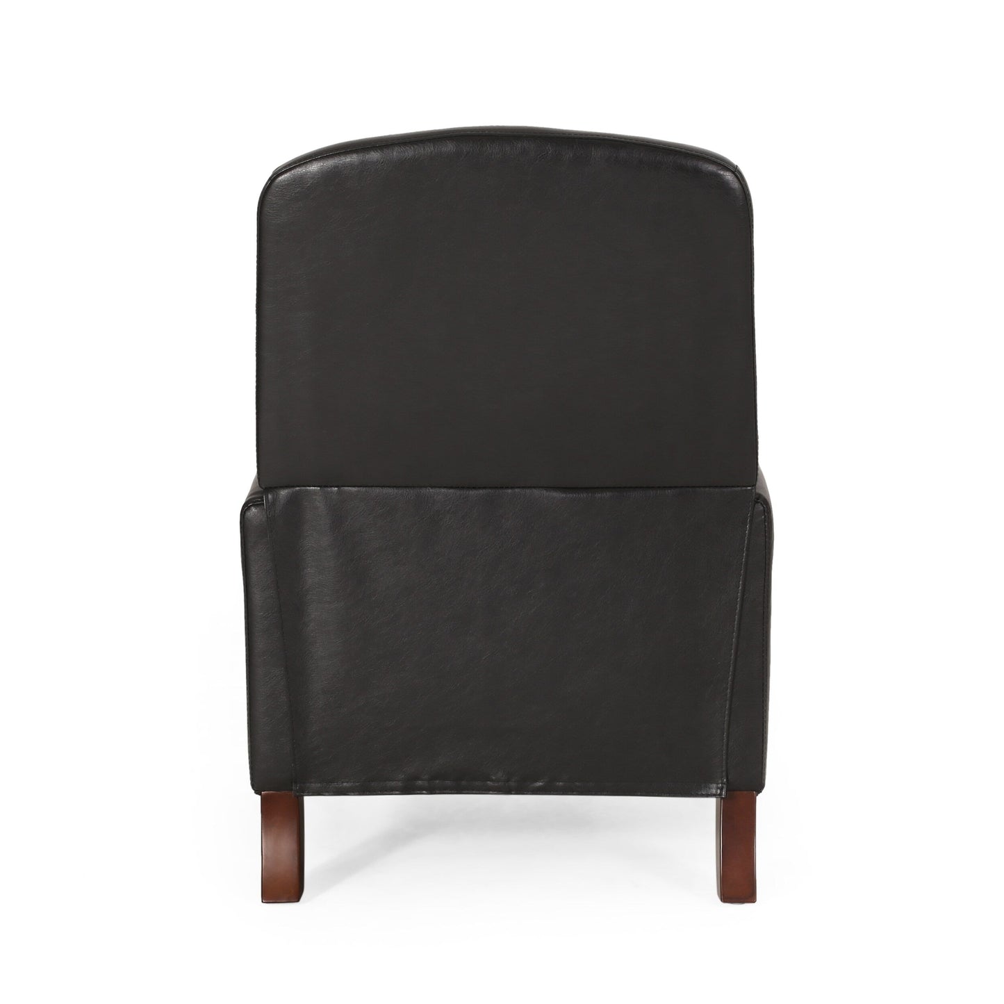 Roomfitters Dark Brown PU Leather Recliner Chair with Rivets, Comfortable Recliner for Living Room