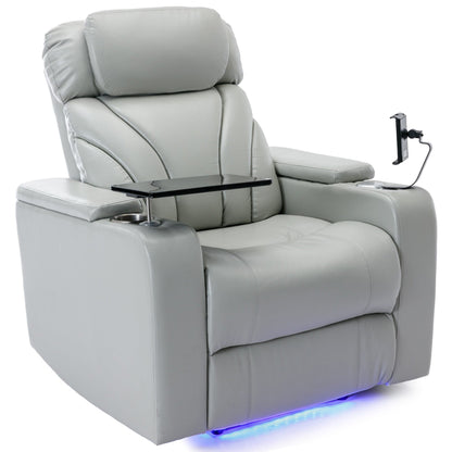 Roomfitters Electric Power Motion Recliner with USB Port, Hidden Arm Storage, Cup Holder, and Bluetooth Speaker