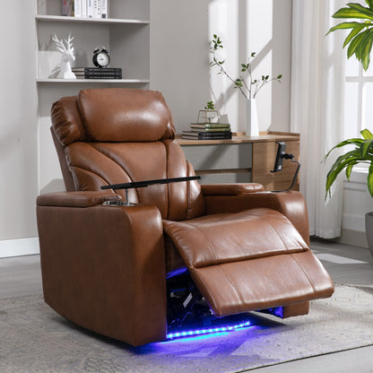 Roomfitters Electric Power Motion Recliner with USB Port, Hidden Arm Storage, Cup Holder, and Bluetooth Speaker