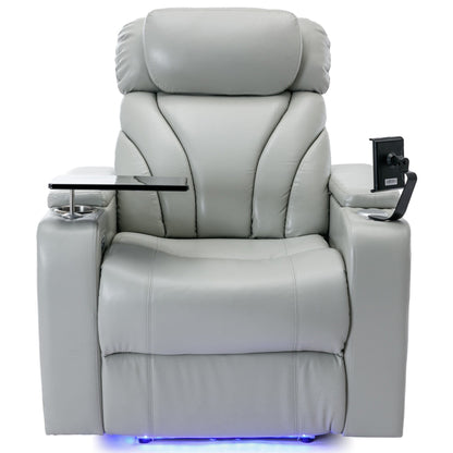 Roomfitters Electric Power Motion Recliner with USB Port, Hidden Arm Storage, Cup Holder, and Bluetooth Speaker