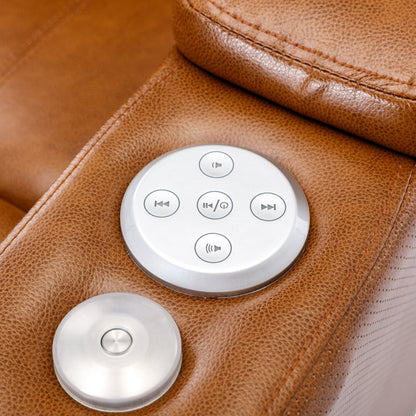 Roomfitters Electric Power Motion Recliner with USB Port, Hidden Arm Storage, Cup Holder, and Bluetooth Speaker