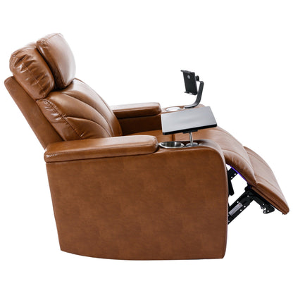 Roomfitters Electric Power Motion Recliner with USB Port, Hidden Arm Storage, Cup Holder, and Bluetooth Speaker
