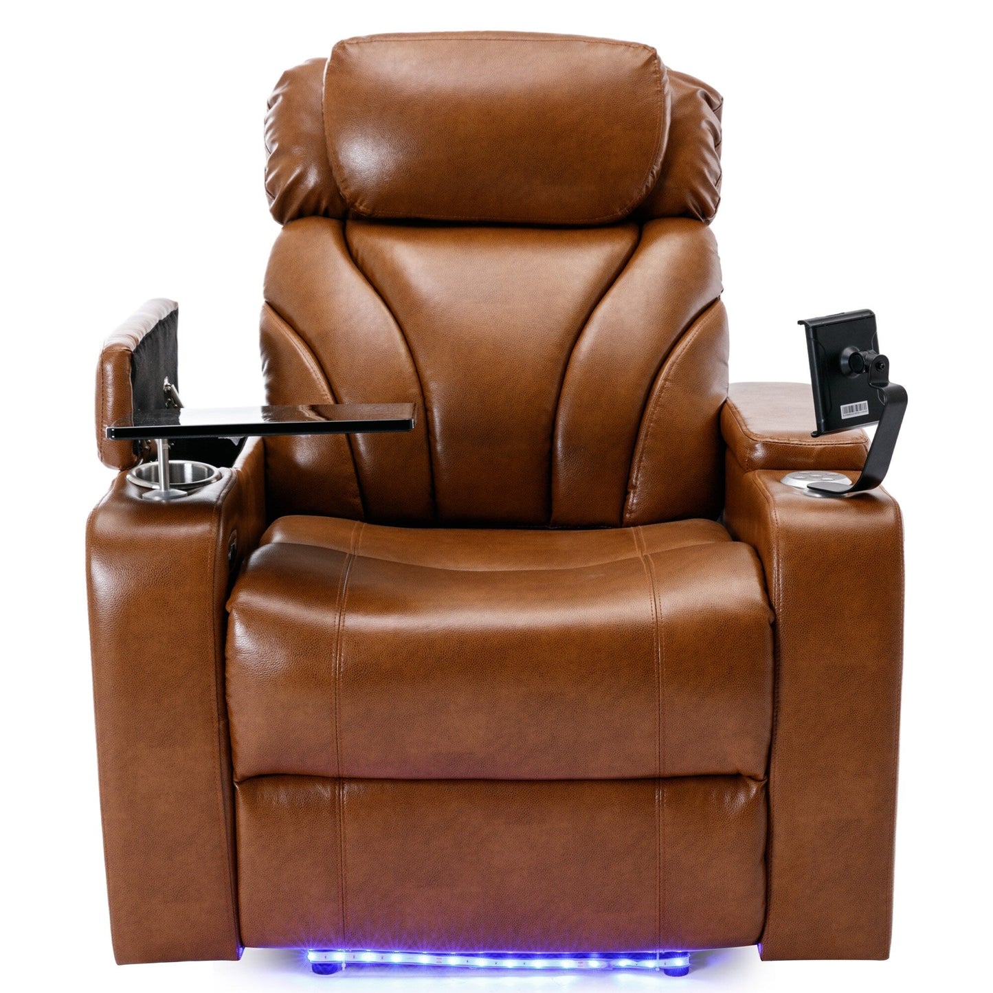 Roomfitters Electric Power Motion Recliner with USB Port, Hidden Arm Storage, Cup Holder, and Bluetooth Speaker