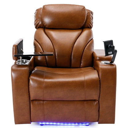 Roomfitters Electric Power Motion Recliner with USB Port, Hidden Arm Storage, Cup Holder, and Bluetooth Speaker
