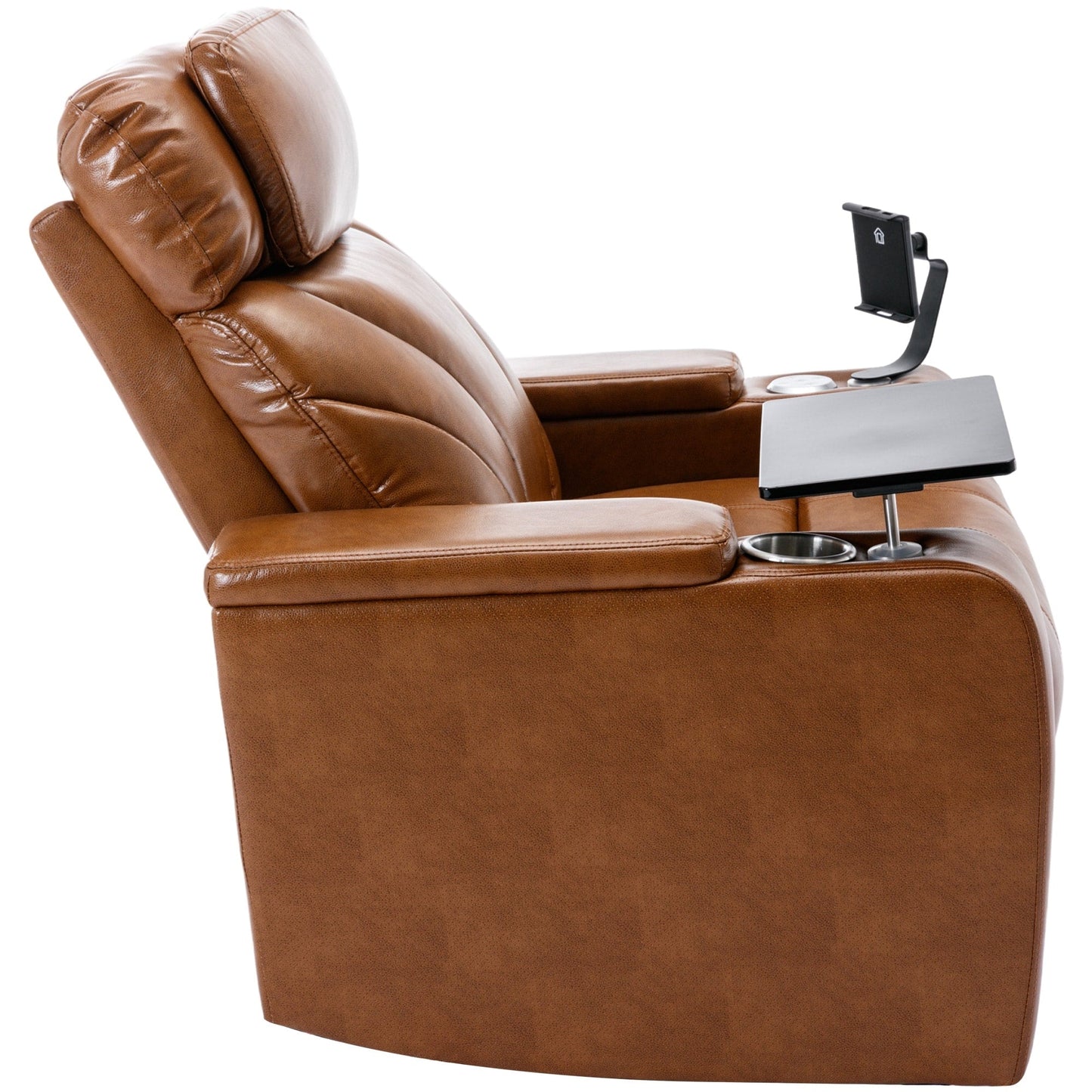 Roomfitters Electric Power Motion Recliner with USB Port, Hidden Arm Storage, Cup Holder, and Bluetooth Speaker