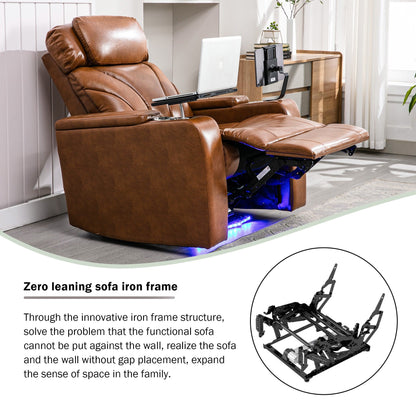 Roomfitters Electric Power Motion Recliner with USB Port, Hidden Arm Storage, Cup Holder, and Bluetooth Speaker
