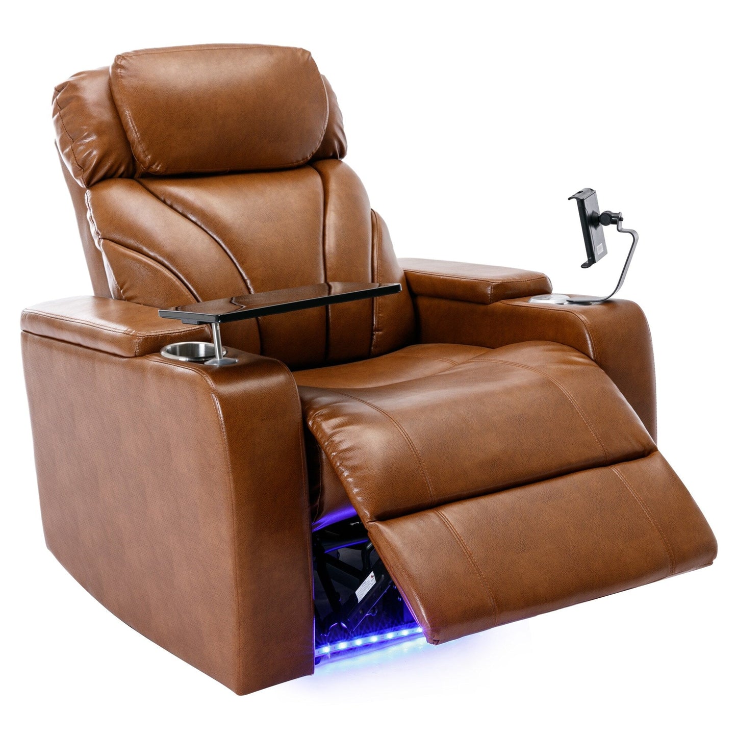 Roomfitters Electric Power Motion Recliner with USB Port, Hidden Arm Storage, Cup Holder, and Bluetooth Speaker