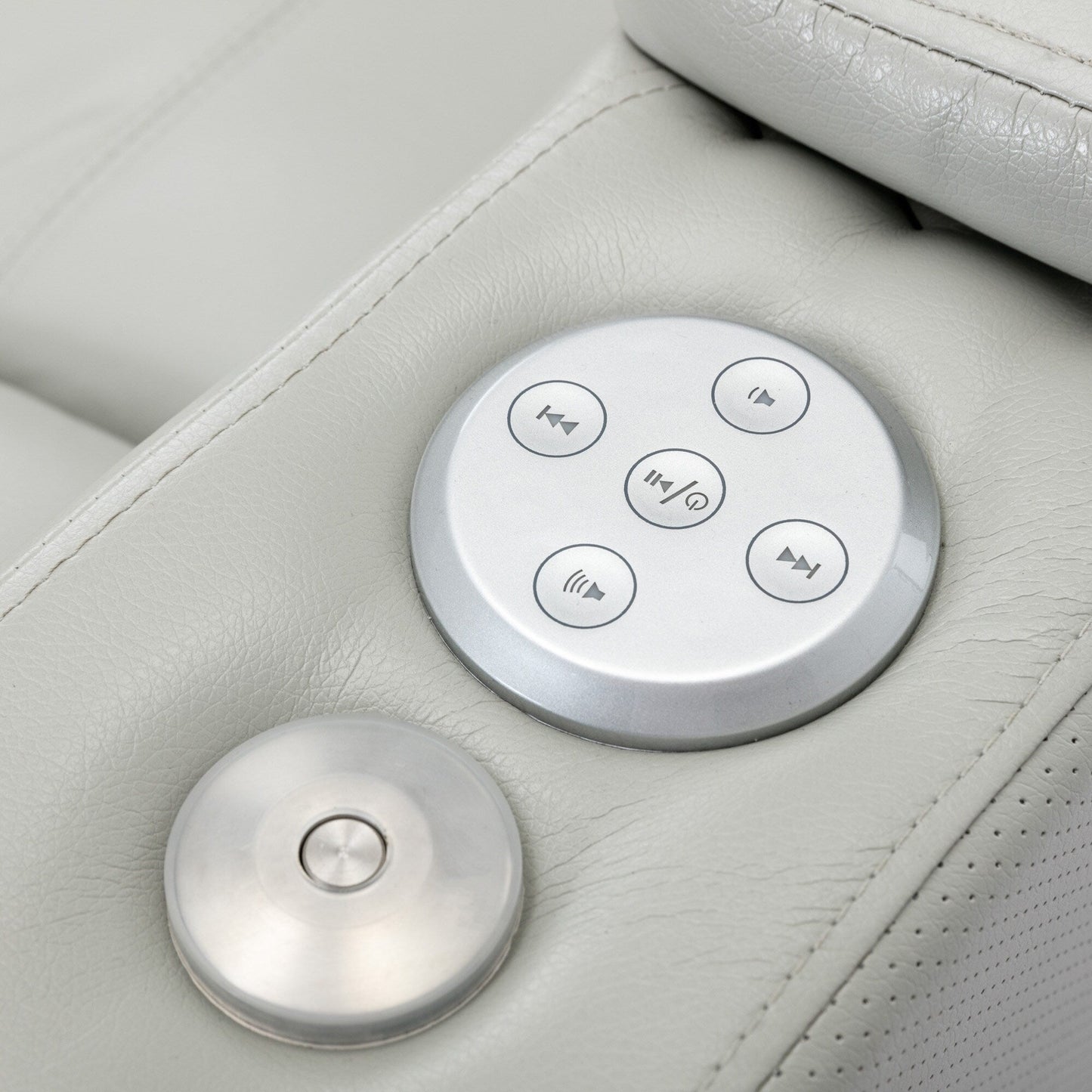Roomfitters Electric Power Motion Recliner with USB Port, Hidden Arm Storage, Cup Holder, and Bluetooth Speaker