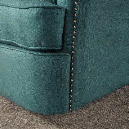 Roomfitters Electric Recliner with Copper Accents and Soft Upholstery, Comfortable Lounge Chair for Living Room, Teal