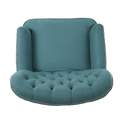 Roomfitters Electric Recliner with Copper Accents and Soft Upholstery, Comfortable Lounge Chair for Living Room, Teal
