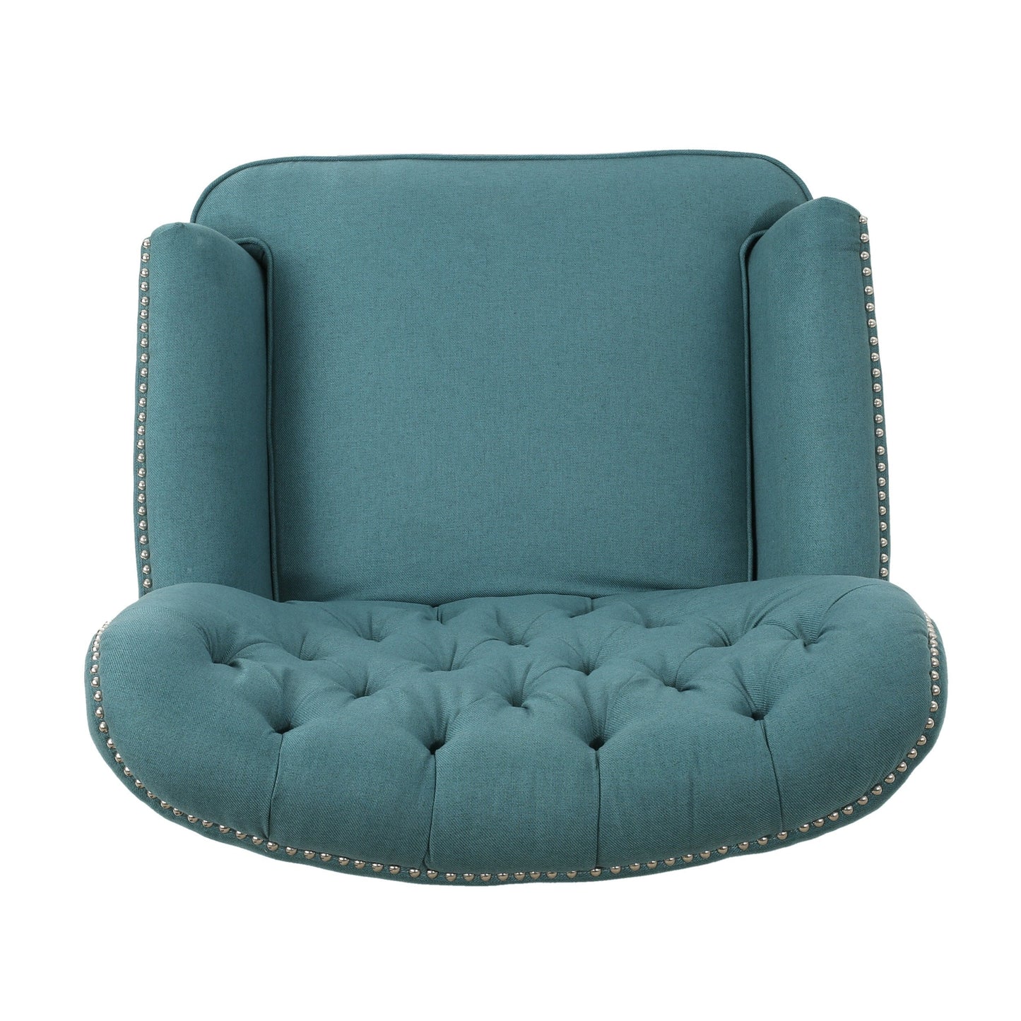 Roomfitters Electric Recliner with Copper Accents and Soft Upholstery, Comfortable Lounge Chair for Living Room, Teal