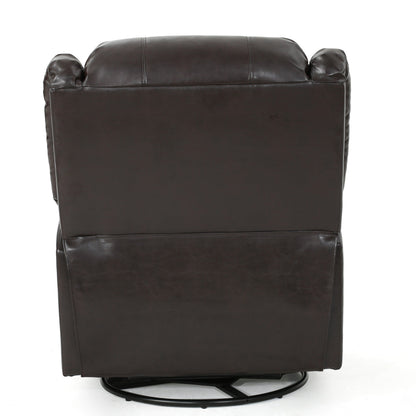Roomfitters Fabric Glider Recliner with Swivel, Manual Reclining Chair
