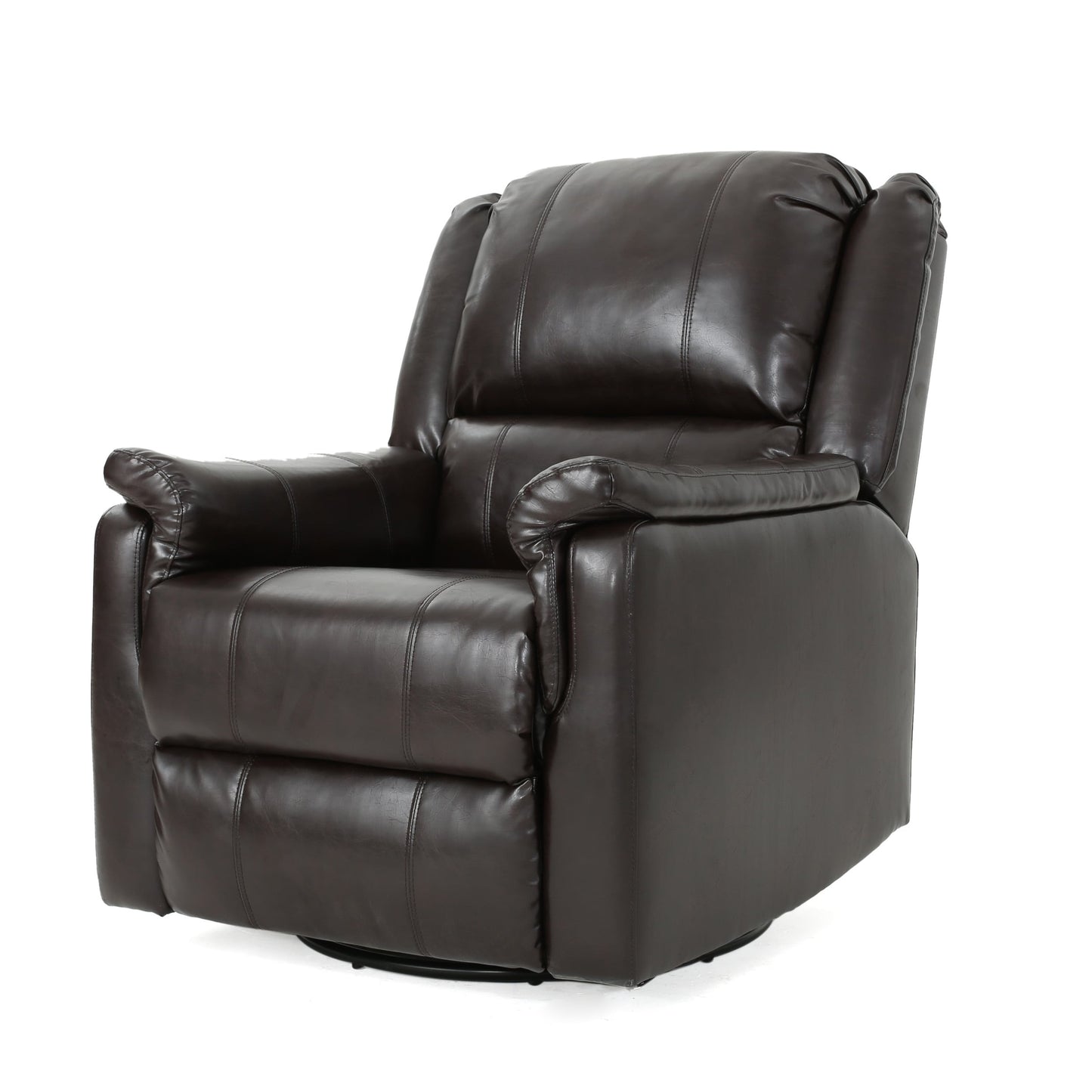Roomfitters Fabric Glider Recliner with Swivel, Manual Reclining Chair