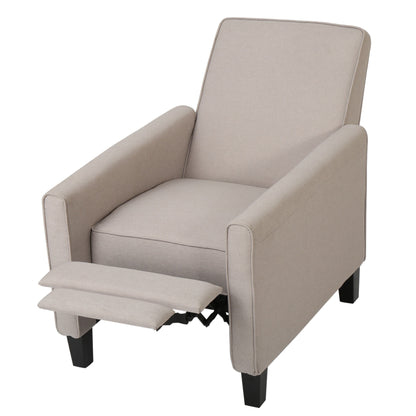 Roomfitters Fabric Push Back Chair for Elegant Home Decor, Navy Blue