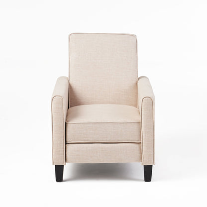 Roomfitters Fabric Push Back Chair for Elegant Home Decor, Navy Blue
