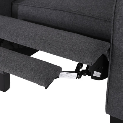 Roomfitters Fabric Push Back Chair for Elegant Home Decor, Navy Blue