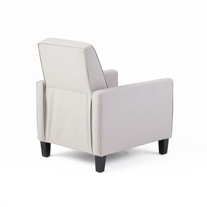Roomfitters Fabric Push Back Chair for Elegant Home Decor, Navy Blue