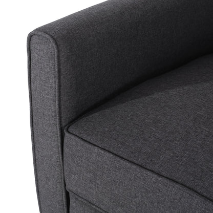 Roomfitters Fabric Push Back Chair for Elegant Home Decor, Navy Blue