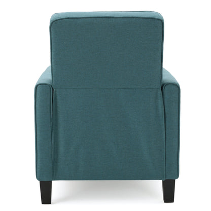 Roomfitters Fabric Push Back Chair for Elegant Home Decor, Navy Blue