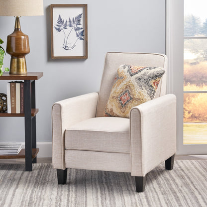 Roomfitters Fabric Push Back Chair for Elegant Home Decor, Navy Blue