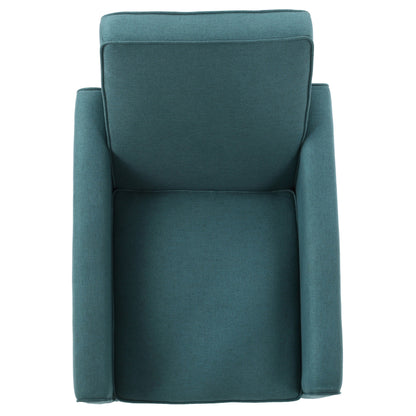 Roomfitters Fabric Push Back Chair for Elegant Home Decor, Navy Blue