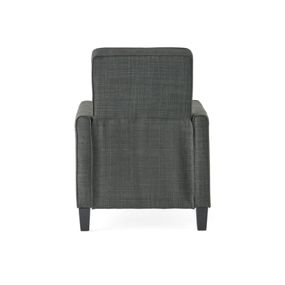 Roomfitters Fabric Push Back Chair for Elegant Home Decor, Navy Blue
