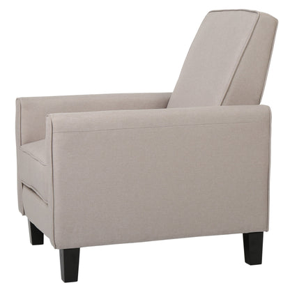 Roomfitters Fabric Push Back Chair for Elegant Home Decor, Navy Blue
