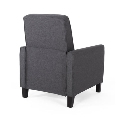 Roomfitters Fabric Push Back Chair for Elegant Home Decor, Navy Blue