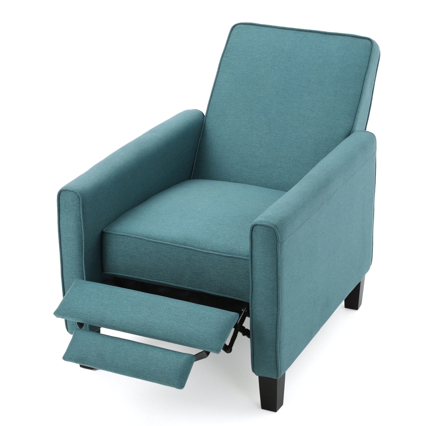Roomfitters Fabric Push Back Chair for Elegant Home Decor, Navy Blue