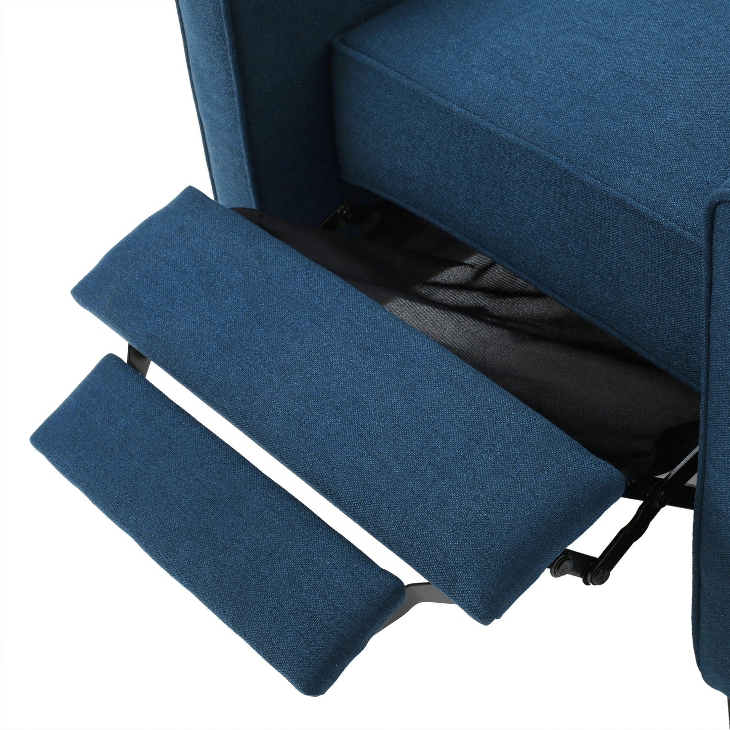 Roomfitters Fabric Push Back Chair for Elegant Home Decor, Navy Blue