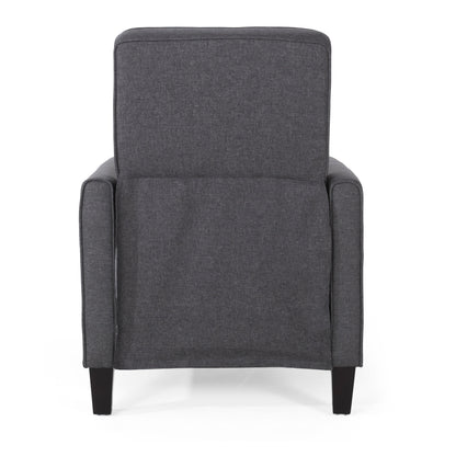 Roomfitters Fabric Push Back Chair for Elegant Home Decor, Navy Blue