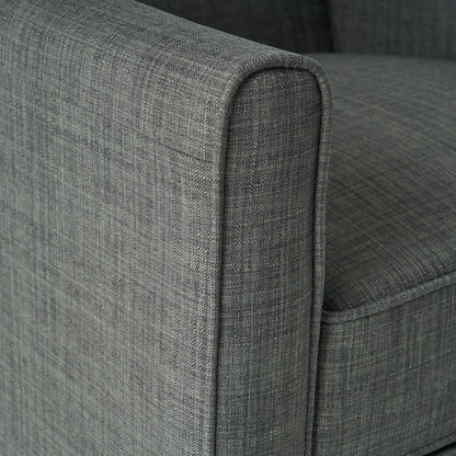 Roomfitters Fabric Push Back Chair for Elegant Home Decor, Navy Blue