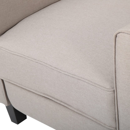 Roomfitters Fabric Push Back Chair for Elegant Home Decor, Navy Blue