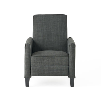 Roomfitters Fabric Push Back Chair for Elegant Home Decor, Navy Blue